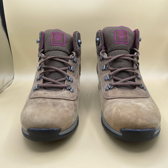 Sz 11 Timberland Mt. Maddsen WP Mid Hiker MD Brown/Full Grain Women Boots NIB - Picture 2 of 8